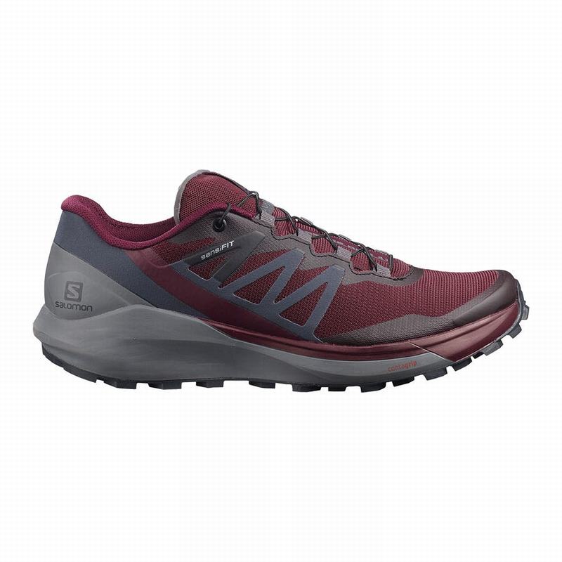 Salomon Singapore Womens Running Shoes - SENSE RIDE 4 Burgundy | 53479-UHSD